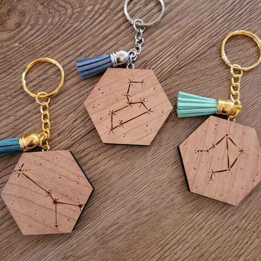 Porte-clés en bois, sur mesure, cadeau professeurs et famille, Stefy artiste, faits à la main