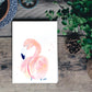 Illustration de flamant rose à l'aquarelle en solde