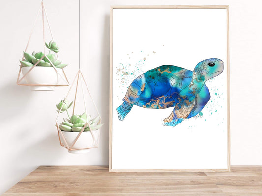 Illustration de tortue à l'aquarelle, Solde